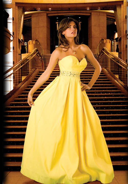 cheap yellow prom dresses	